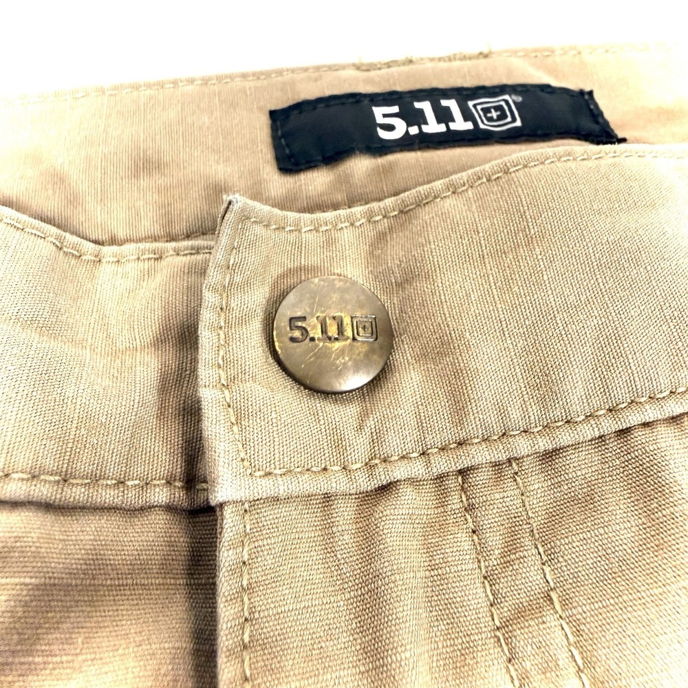 5.11 Tactical Series Mens Cargo Pants 38x30 Khaki Tan Cotton Canvas Work Trouser - Picture 9 of 11